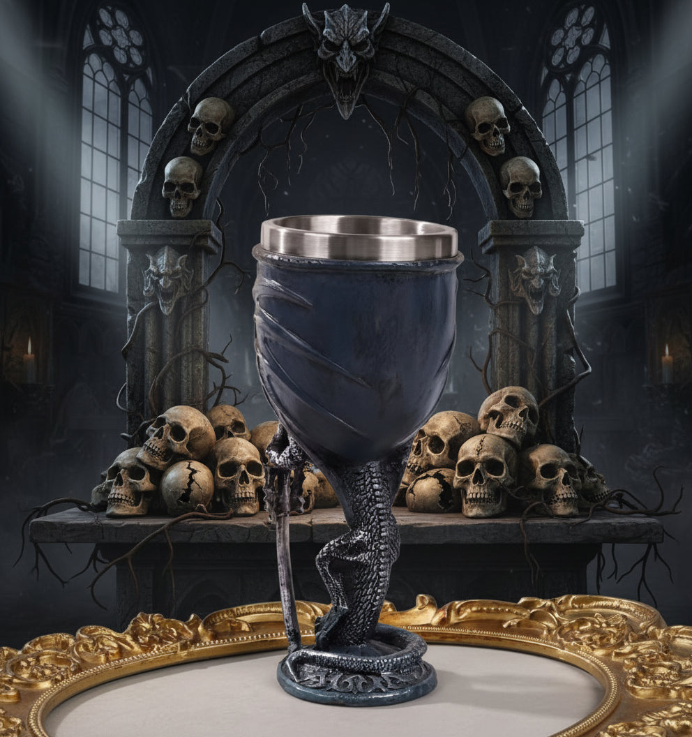 Dragon Guardian Goblet – Gotycki Kielich Strażnika Smoka BlackSteel Edition
