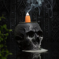 Skull Mist Incense Burner – Gotycki Kominek Kadzidlany Czarna Czaszka SmokeFall Edition