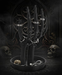 Gothic Bone Hand – Mroczna Dłoń Szkieletu Stojak na Biżuterię Black Edition