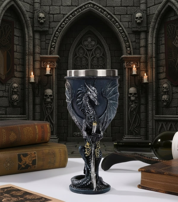 Dragon Guardian Goblet – Gotycki Kielich Strażnika Smoka BlackSteel Edition