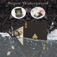 Gothic Black Edition – Wodoodporna Talia Kart ze Złotą i Srebrną Folią Gothic Black Edition