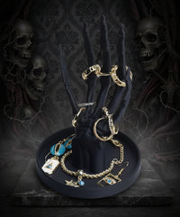 Gothic Bone Hand – Mroczna Dłoń Szkieletu Stojak na Biżuterię Black Edition